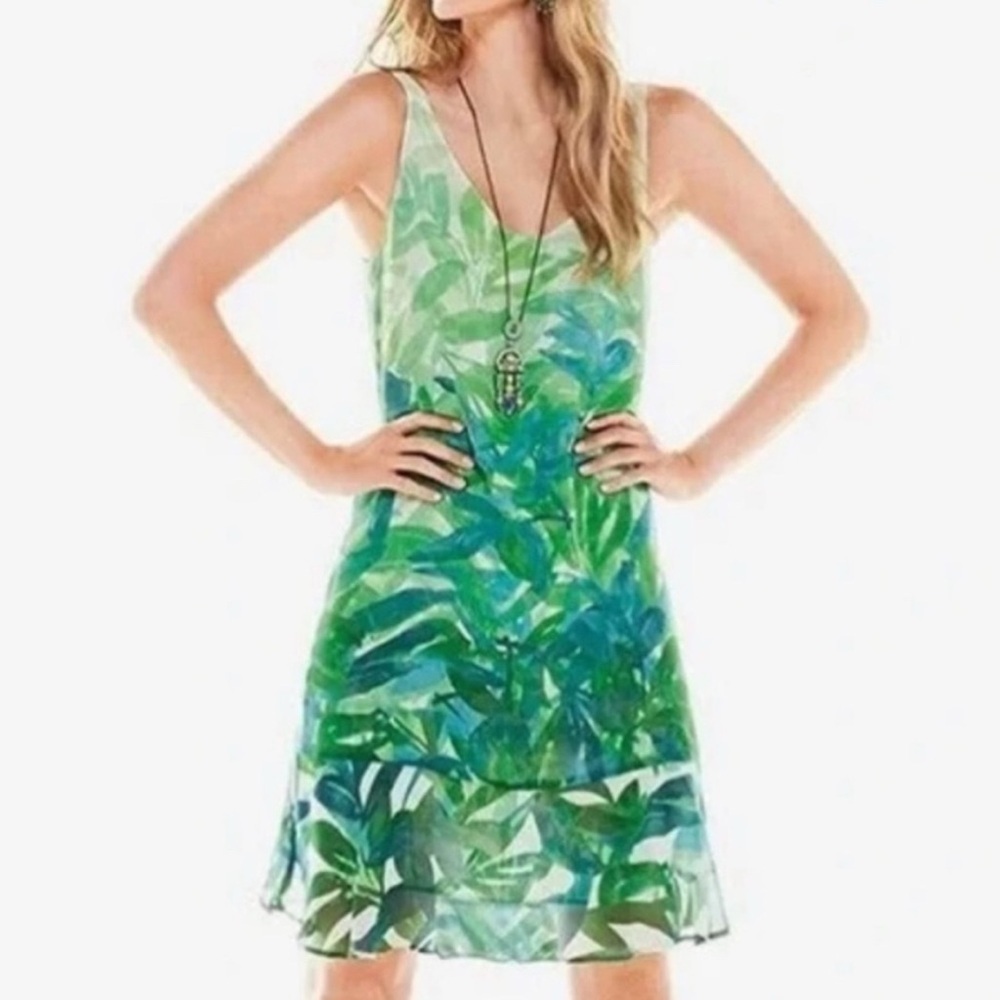 - Cabi Tropical Castaway Green Sundress Style 5235- Size Medium - Picture 2 of 9